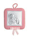 Prince Silvero Θείο Βρέφος Heilige Ikone Kinder Amulett mit der Jungfrau Maria Pink aus Silber MA-DM604-LR