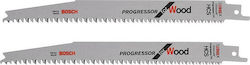 Bosch S2345X Jig Saw Blade for Wood 200mm Clean Cut for Wood spatulas 2pcs 2608654403