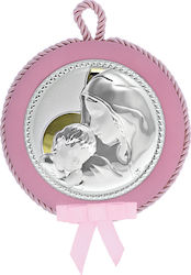 Prince Silvero Divine Infant Icon with the Virgin Mary Silver