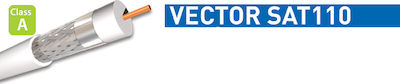 Accordia Καλώδιο Ομοαξονικό Vector 1m Λευκό (SAT110)