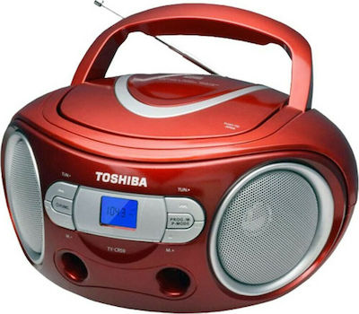 Toshiba Φορητό Ηχοσύστημα TY-CRS9 με CD / Ραδιόφωνο σε Κόκκινο Χρώμα