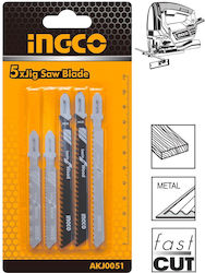 Ingco AKJ0051 Λάμες για Μέταλλο και Ξύλο 5τμχ