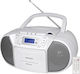 Sencor SPT 3907 Portable Audio System with Bluetooth CD MP3 USB Cassette Player Radio White