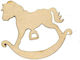 Next Rocking Horse Ξύλινη Φιγούρα 5.2x4.5εκ. Πάχους 3mm 6τμχ