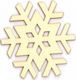 Next Snowflakes Wooden Christmas Decoration 8x7.5cm Thickness 3mm 6pcs (Various Designs)