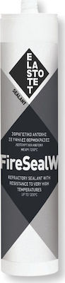 Elastotet Fireseal W Σφραγιστική Σιλικόνη Υψηλής Θερμοκρασίας Μαύρη 280ml