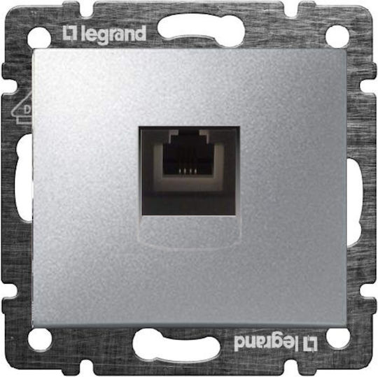 Legrand Valena Front Single Network Socket RJ45 Silver 770141