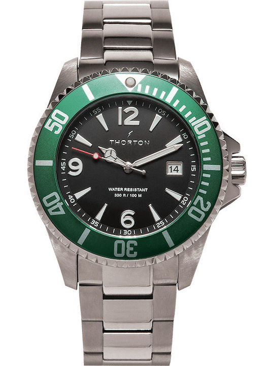 Thorton Men's Watch 46mm Battery with Silver Metal Bracelet
