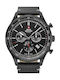 Swiss Military by Chrono Watch Chronograph Battery with Black Leather Strap SM34081.10