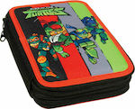 Gim Ninja Mutant Mayhem Pencil Case Full with 2 Compartments Black