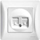 Lineme Double Network Socket RJ45 Cat6 White 50-00130-1