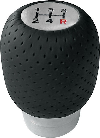 Lampa Shift Knob Formula Gear 2 Leather Gear Shift Knob with 2 Speed Indicator Stickers 32mm (Fiat & Opel) Universal Black