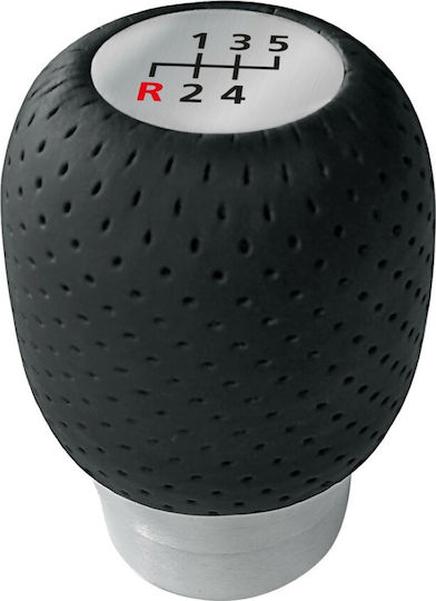Lampa Shift Knob Formula Gear 3 Leather Gear Shift Knob with 2 Speed Indicator Stickers 32mm (Fiat & Opel) Universal Black