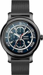 DAS.4 SL20 Stainless Steel Smartwatch με Παλμογράφο (Μαύρο)