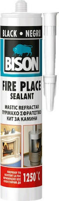 Bison Fire Place Sealant Silicone High Temperature Black 310ml