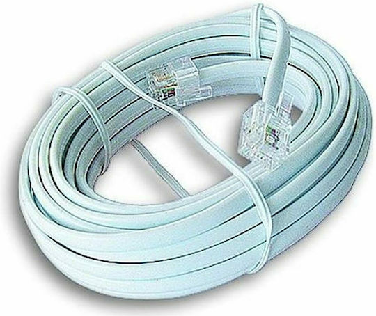 Cablexpert Flat Τηλεφωνικό Καλώδιο RJ11 6P4C 3m (ST-TC6P4C-3M)