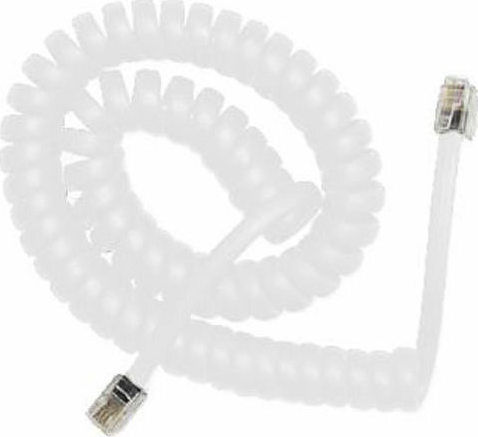 Cablexpert Σπιράλ Τηλεφωνικό Καλώδιο RJ10 4P4C 2m Λευκό (TC4P4CS-2M-W)