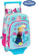 Safta Frozen Sisters School Bag Trolley Kindergarten Multicolour