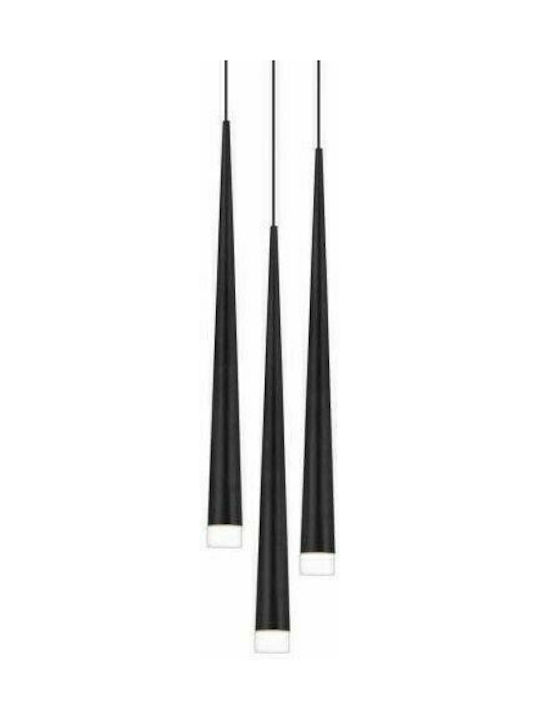 Luma Pendant Light Three-Light Black