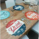 BigBuy Placemat Round Plastic Multicolour 38cm 4pcs