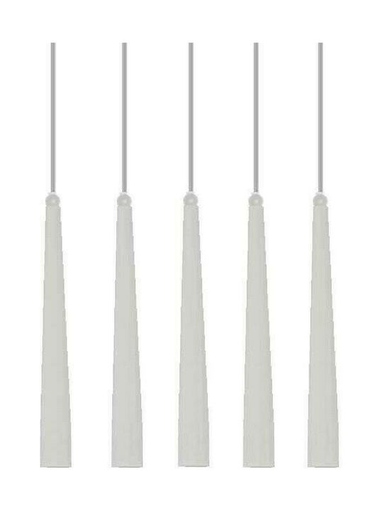 Luma Pendant Light White for 5 Bulbs G9 100cm