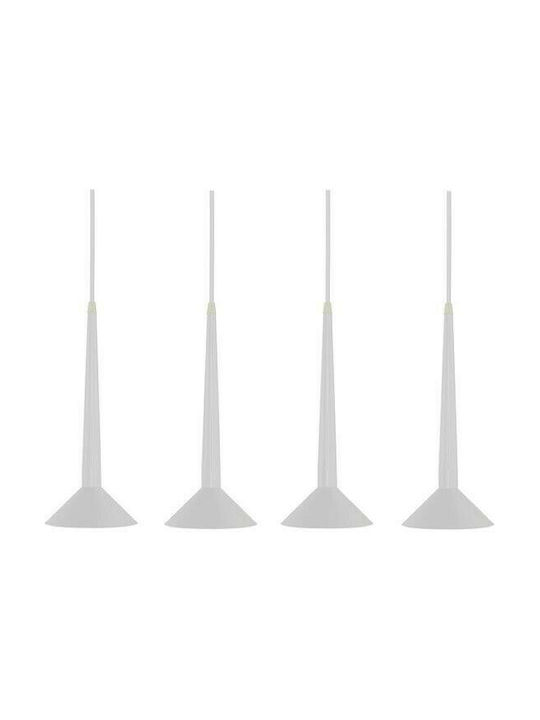 Luma 100-09780-09BR Pendant Chandelier Rail for 4 Bulbs G9 White 100-09780-07BR