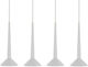 Luma 100-09780-09BR Pendant Chandelier Rail for 4 Bulbs G9 White 100-09780-07BR