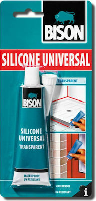 Bison Universal Silicon Sigilant Temperatură înaltă Rezistent la mucegai pentru lemn Transparent 60ml