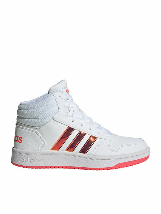 Hoops Hoops 2 Kids Sports Shoes Basketball with Laces Cloud White / Signal Pink
