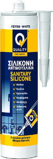 Quality For You Sanitary Σφραγιστική Σιλικόνη Αντιμουχλική Διάφανη 280ml