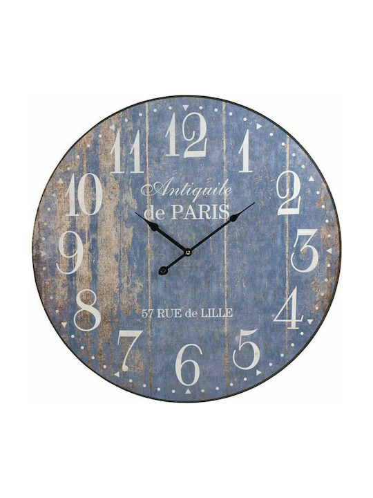 Y36000050 Αντικέ Ρολόι Τοίχου Ξύλινο Rue De Lille 60cm | Skroutz.gr