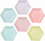 Pastel hexagonal saucers