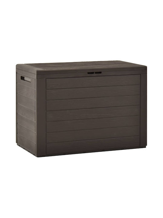 vidaXL Polypropylene Outdoor Storage Box 190lt Brown 78x44x55cm