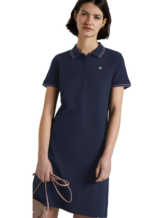 Καλοκαιρινό Mini T-shirt Φόρεμα Navy Μπλε