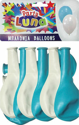 Set of 24 Balloons Latex Blue Birthday-Celebration 24cm