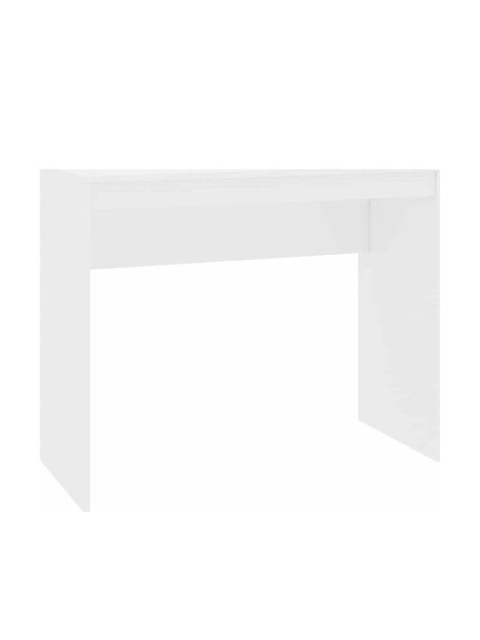 Desk White Glossy 90x40x72cm