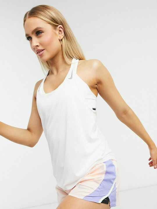 Nike Miler Γυναικεία Μπλούζα Αμάνικη Λευκή
