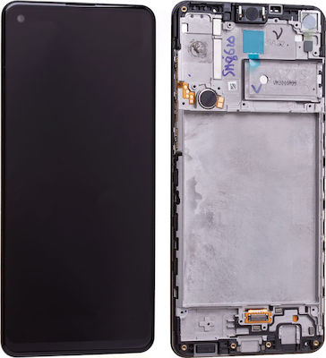 Samsung Ecran LCD cu Mecanism de Atingere și Cadru pentru Galaxy A21s (Negru)