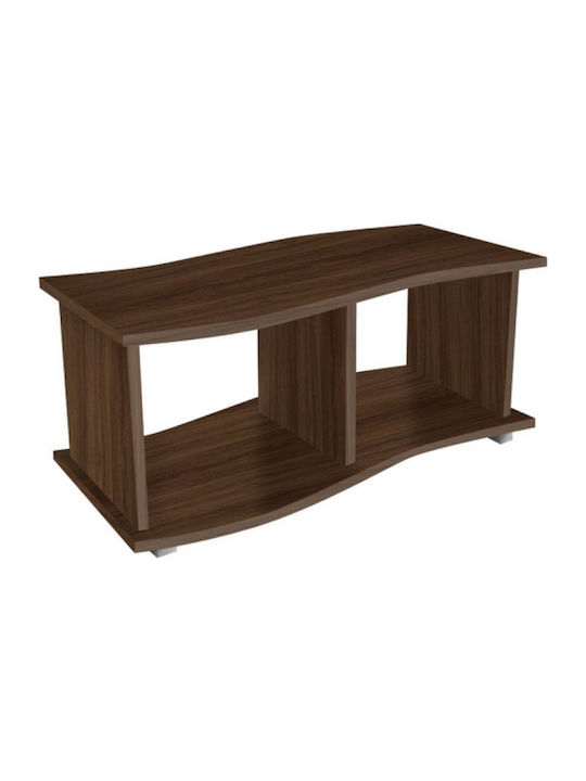 Rechteckig Couchtisch Σίγμα Walnut L90xB52xH46cm