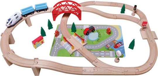 Spielmaus Set with Train made of Wood for 3++ Years