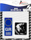 Americat Car Flag Stickers with Enamel Coating Greece 10.4 x 4.5cm in Black Color 2pcs