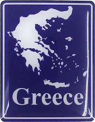 Car Flag Stickers with Enamel Coating Greece 1pcs