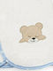 Dimcol Baby Hooded Towel with Hood Sleeping Bear Cub 11 White 80x80cm