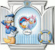 Disney Donald Duck Kinder Fotorahmen Silber Blau 13x18cm