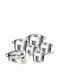 HomeVero Set de vase de gătit din oțel inoxidabil Silver HV-1012 12buc