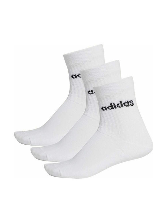 Adidas HC Αθλητικές Κάλτσες Λευκές 3 Ζεύγη