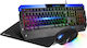 Sades SA-D10 Set Gaming Tastatură cu iluminare RGB & Mouse (Engleză US)