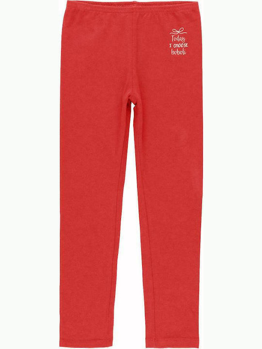 Kinder Leggings Lang Rot