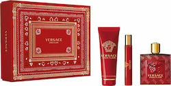 Versace Eros Flame Eau de Parfum 100ml, Shower Gel 150ml & Eau de Parfum 10ml