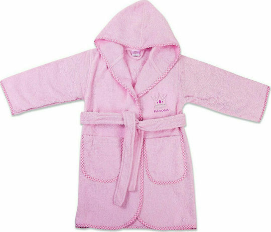 Dimcol Baby Bademantel Kapuzen Princess 02 35 Pink